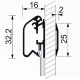 Rozmery - obojstranný klaprám na sklenený výklad 50 x 70 cm profil 32 mm