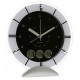 Čierno strieborné hodiny s teplomerom, dátumovkou a kalendárom