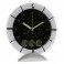 Čierno strieborné hodiny s teplomerom, dátumovkou a kalendárom