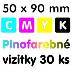 Vizitky plnofarebné 30 kusov