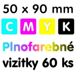 Vizitky plnofarebné 60 kusov